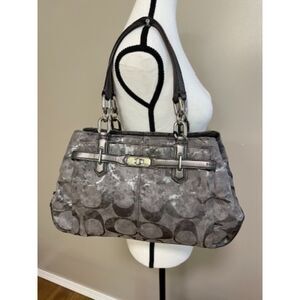 Coach Chelsea Silver Patina Signature Jayden Canvas Carryall